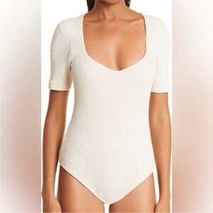 Mara Hoffman Marlowe Bodysuit in Cream size 4